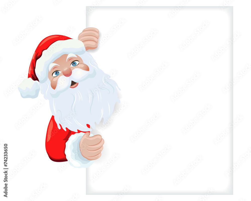 Naklejka premium Illustration of Christmas Santa Claus