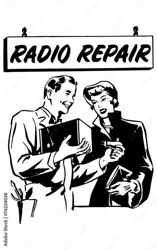 Naklejka premium Radio Repair 2