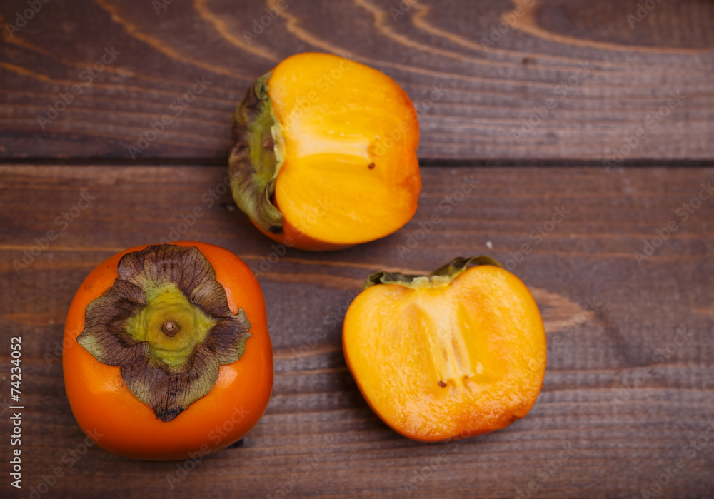 two persimmons