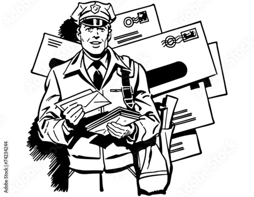 Postman Delivering Mail