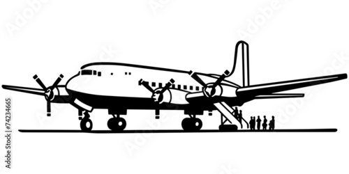 Passengers Boarding Plane