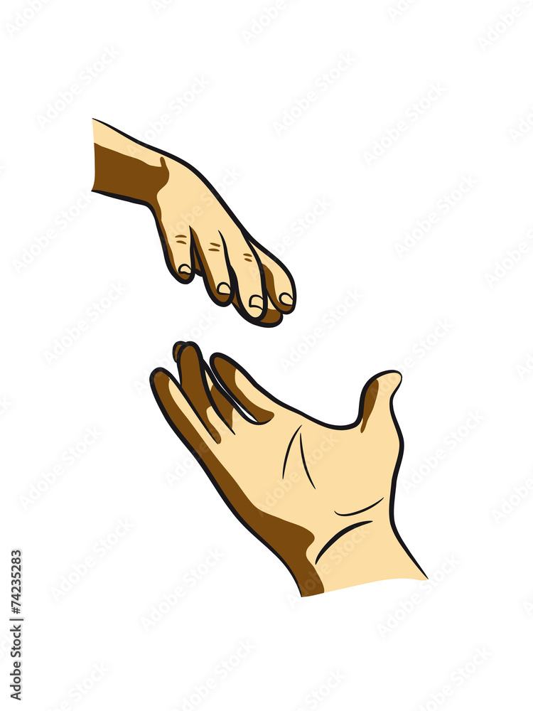 Obraz premium Hand reichen geben