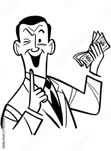 Man With Wad Of Cash