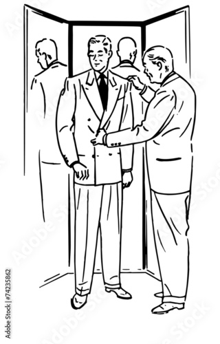 Man With Three Way Mirror
