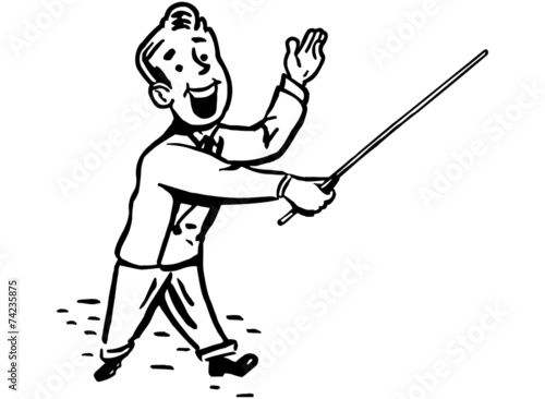 Man With Pointer Stick