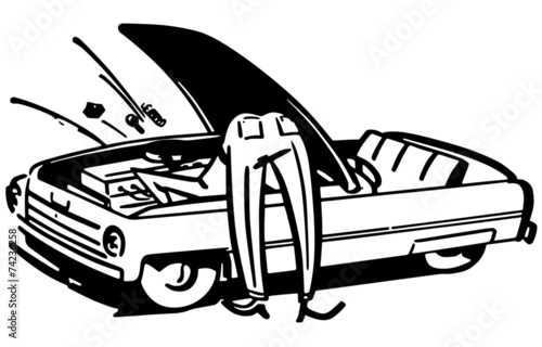 Man Fixing Car