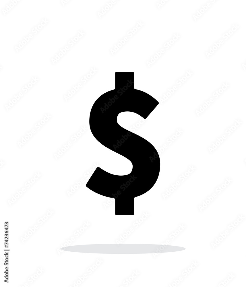 Dollar icon on white background. Dollar icon on white background.