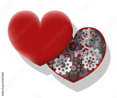 Mechanism in shape of heart