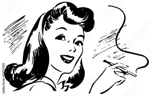 Lady With Cigarette Holder