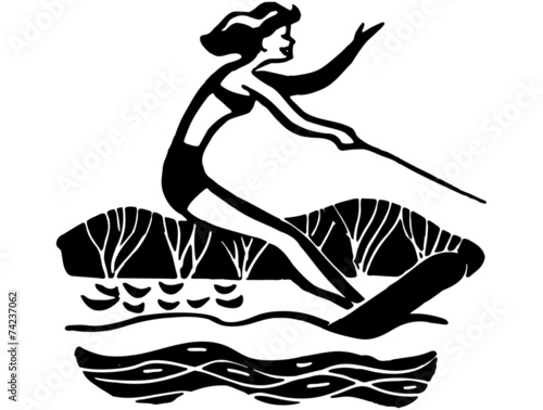Lady Water Skiing