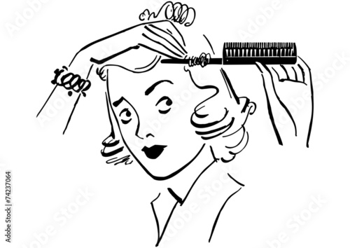 Lady Styling Hair