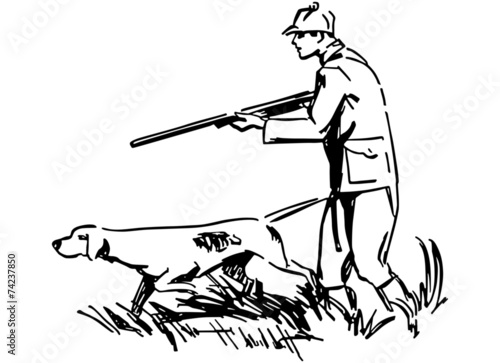 Hunter With Dog