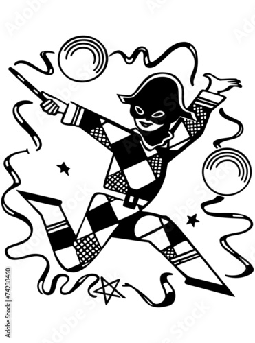 Fotografi Harlequin Jester
