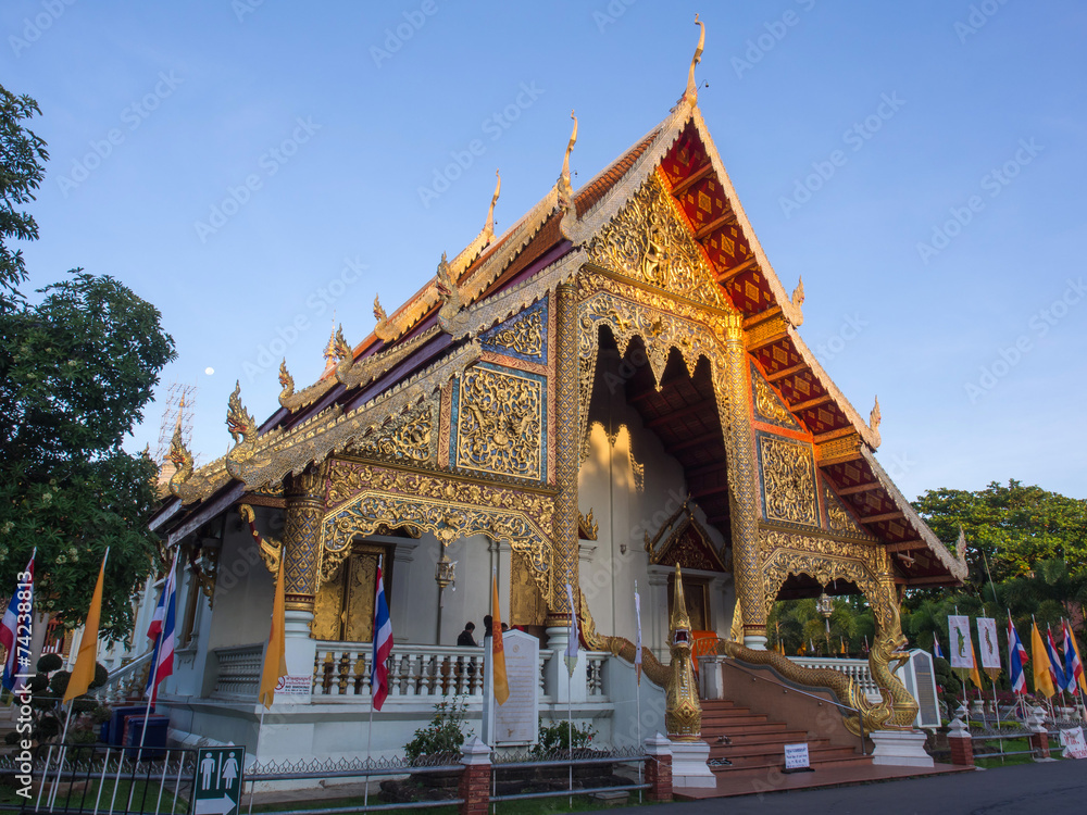 Wat Phra Singh (Lion temple) is one of the most famous temple in