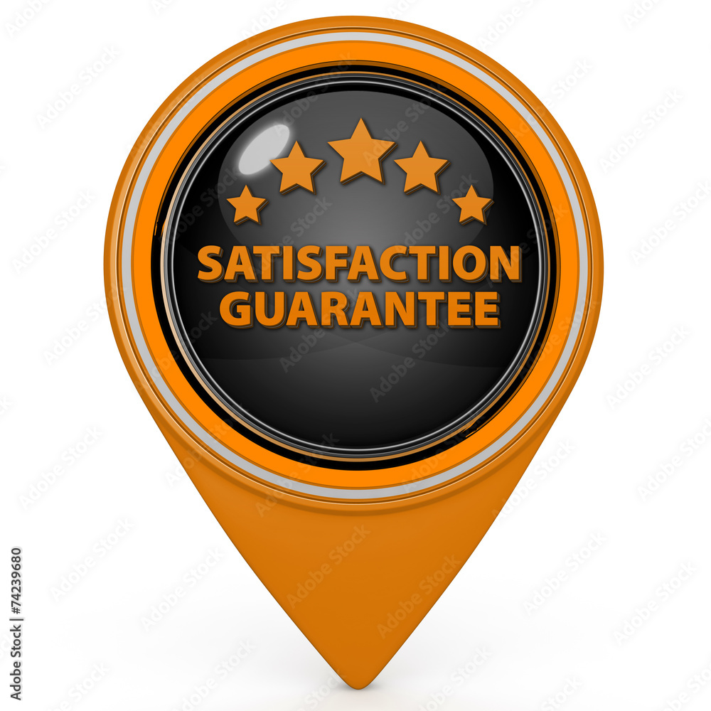 Satisfaction pointer icon on white background Satisfaction pointer icon on white background
