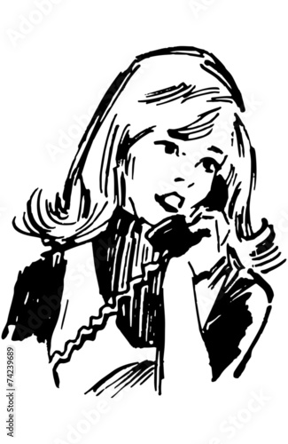 Gal On The Phone