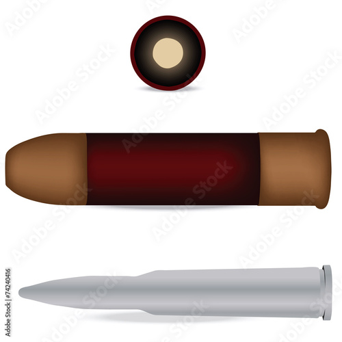 bullet and shell isolated