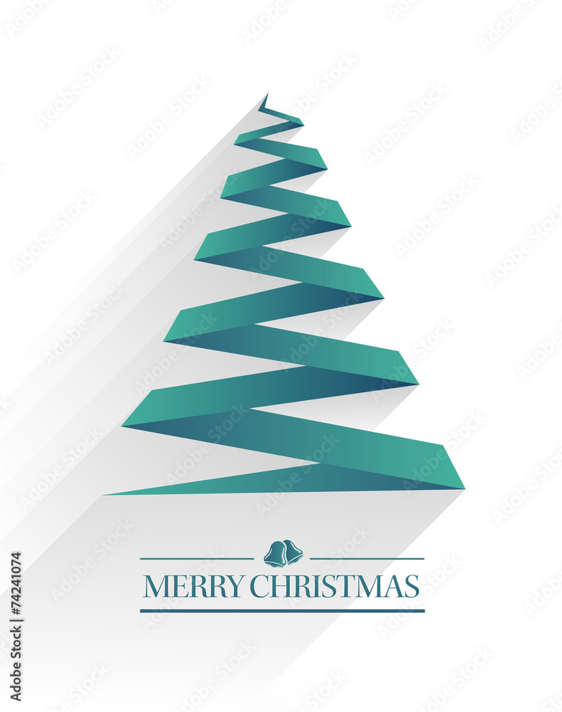 Merry christmas vector with tree Merry christmas vector with tree