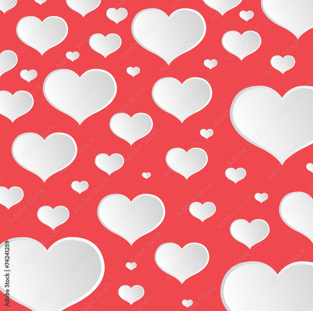 Valentines day vector with heart pattern
