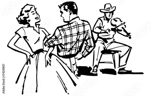 Couple Square Dancing