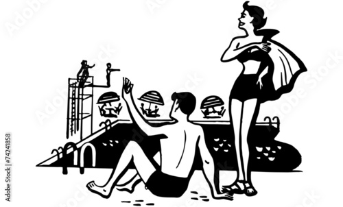 Couple On Pool Deck