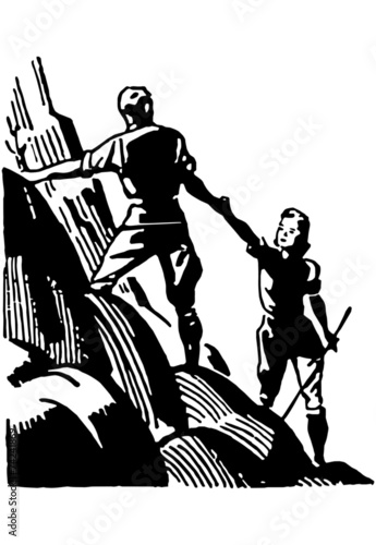Couple Mountain Climbing