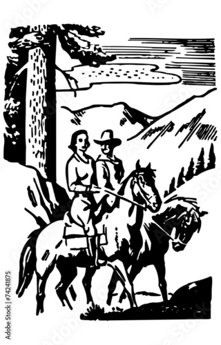 Couple Horseback Riding 2