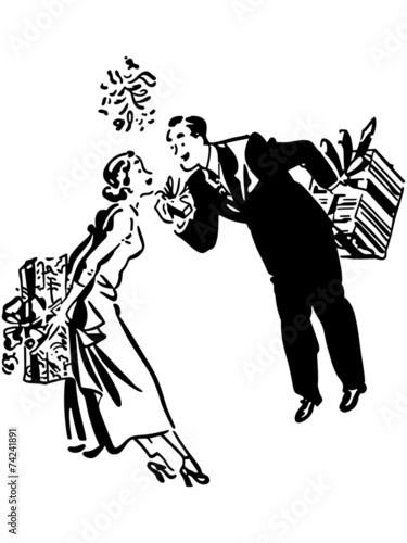 Couple Exchanging Gifts