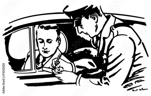 Cop Writing Ticket