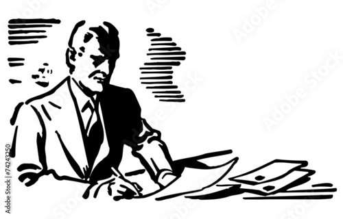 Business Man Writing