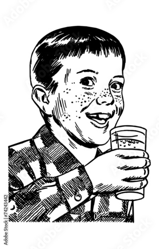 Boy With Drinking Glass