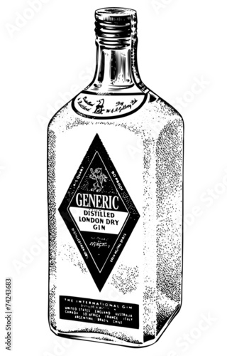 Bottle Of Distilled Gin