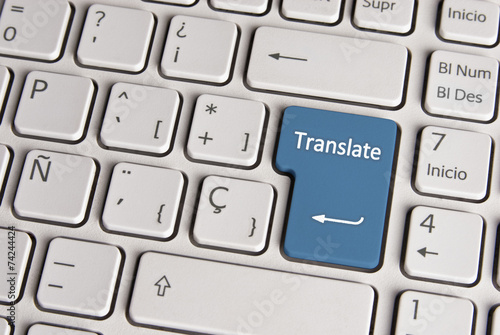 Language concept, translate keyboard key.