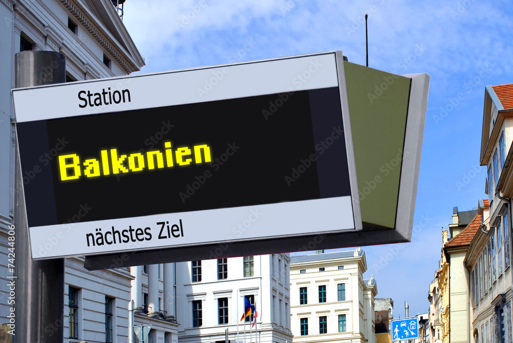 Fototapeta premium Anzeigetafel 7 - Balkonien
