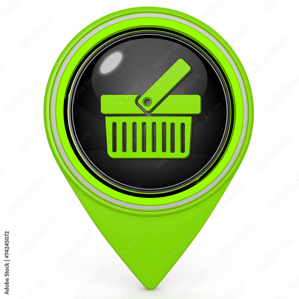 shopping cart pointer icon on white background shopping cart pointer icon on white background