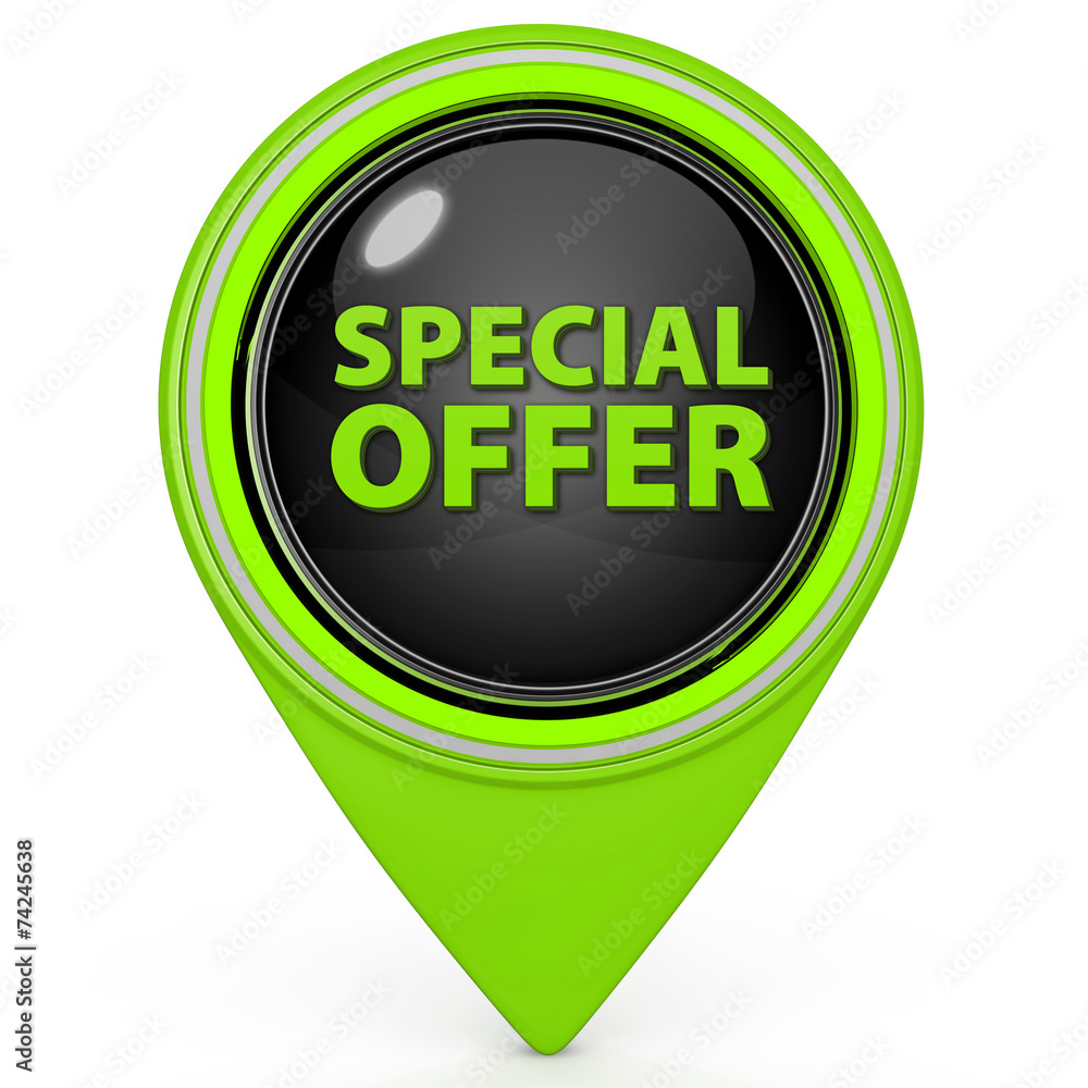 Special offer pointer icon on white background Special offer pointer icon on white background