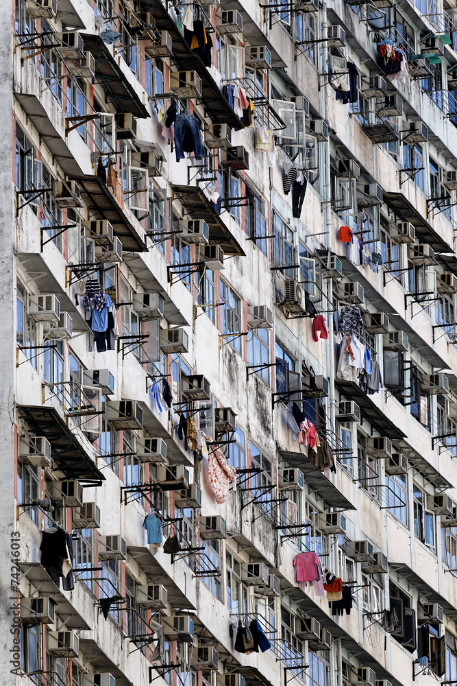 Old apartments in Hong Kong