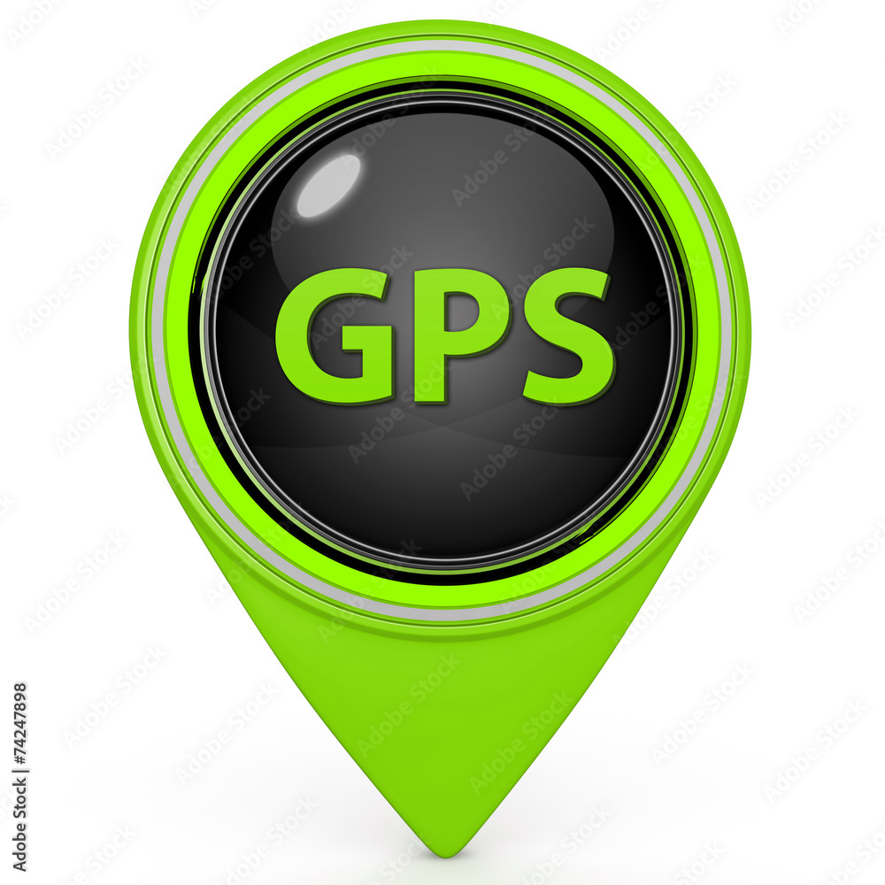 Gps pointer icon on white background Gps pointer icon on white background