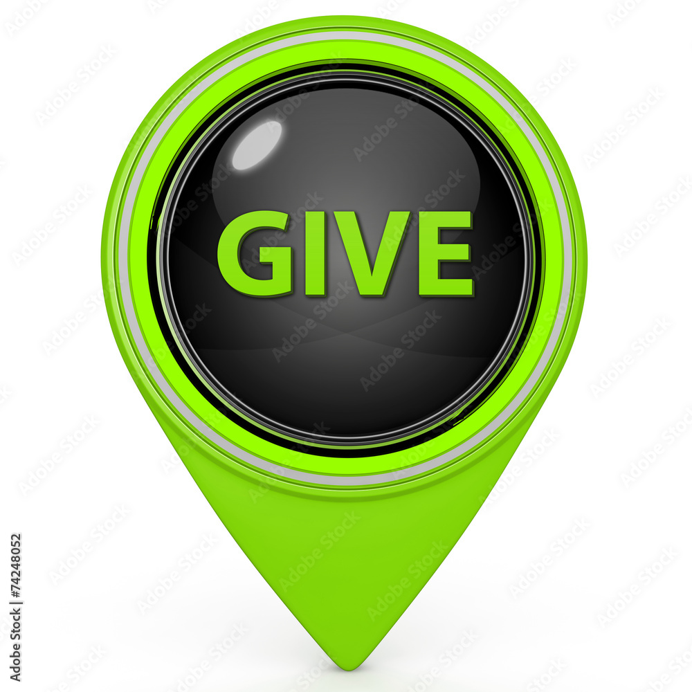 Give pointer icon on white background Give pointer icon on white background