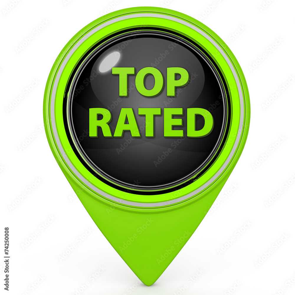 Top rated pointer icon on white background Top rated pointer icon on white background