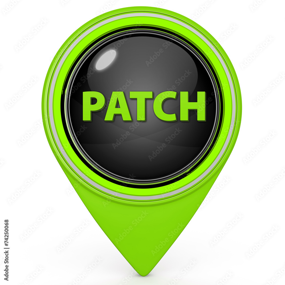 Patch pointer icon on white background Patch pointer icon on white background