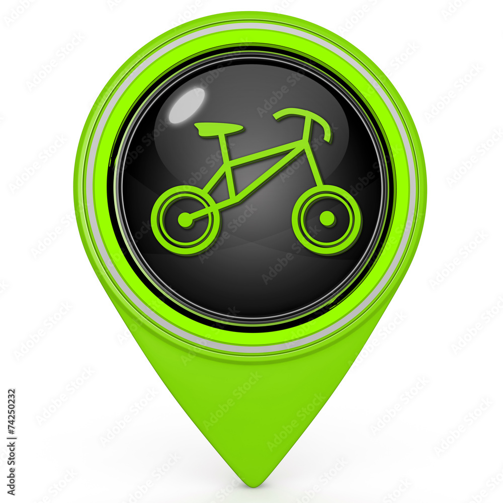 Bike pointer icon on white background Bike pointer icon on white background