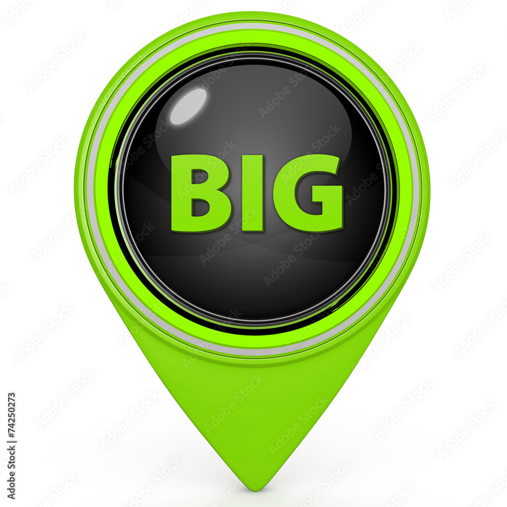 Big pointer icon on white background Big pointer icon on white background