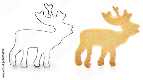 Weihnachtsplätzchen Hirsch und Ausstecher
