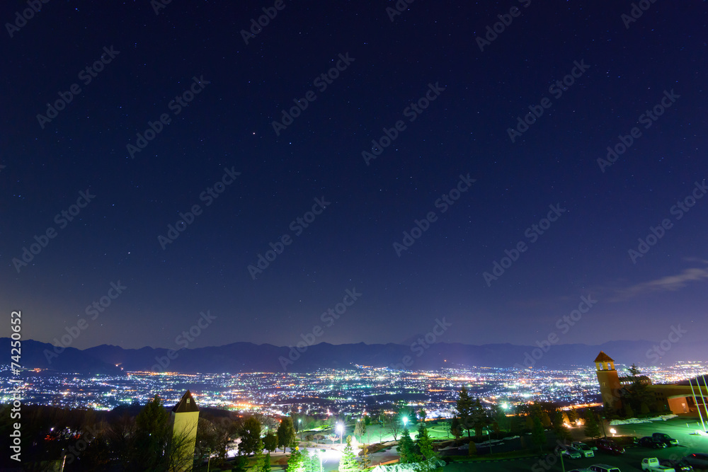 Fototapeta premium Night View of the Kofu city
