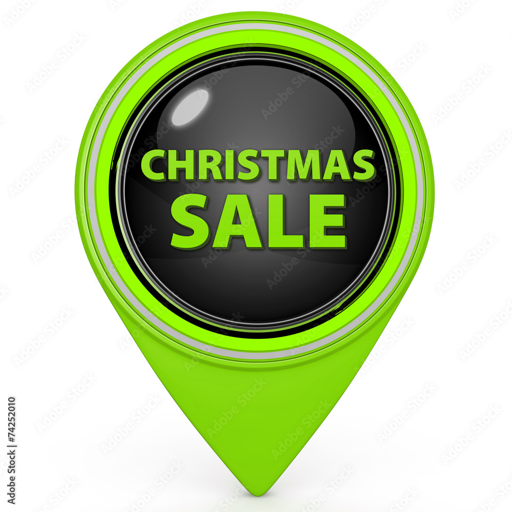 Christmas sale pointer icon on white background Christmas sale pointer icon on white background