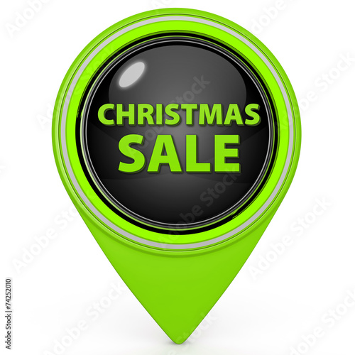 Christmas sale pointer icon on white background