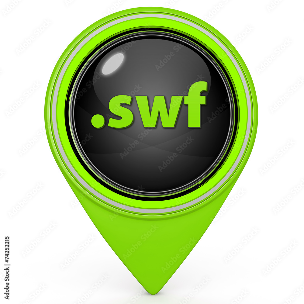 .swf pointer icon on white background