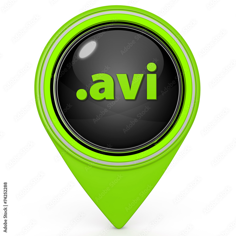 .avi pointer icon on white background .avi pointer icon on white background