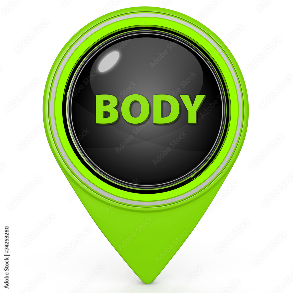 Body pointer icon on white background Body pointer icon on white background